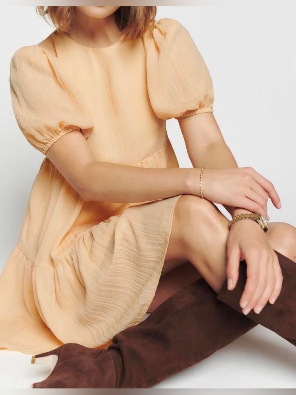Reformation. Estate Dress. Butter Yellow. Size Small.